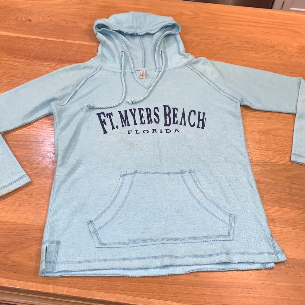 U.S. APPAREL Size S Fort Myers Beach Sweatshirt Hoodie ~Shirt Top ~Oversized